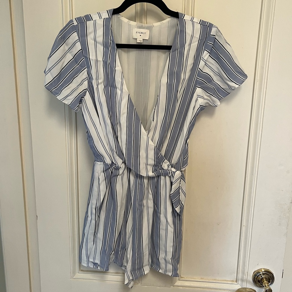Striped romper size Small
